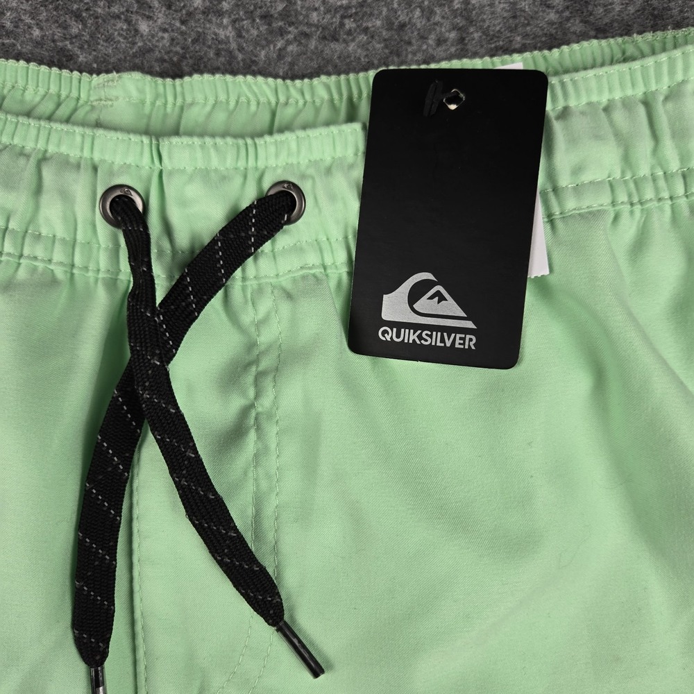 Quiksilver Swim Trunks Mens Volley Shorts Lime Green Board Shorts Lined Small - Picture 3 of 14